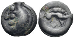 Celtic Northwest Gaul, Aulerci Eburovices. 1st century BC. Potin (3.24g, 16mm). D&T 2480