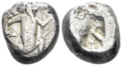 Achaemenid Empire. Time of Artaxerxes II to Artaxerxes III. Circa 375-340 BC. AR Siglos (5.27g, 14mm). Carradice Type IV