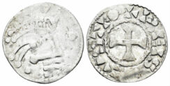 France. Provincial. Blois (comté). Time of Thibaut III. Circa 1037-1089/90. AR Denier (1.23g, 21mm). Duplessy, Féodales 578