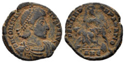 Constantius II. 337-361 AD. AE Half Centenionalis (2.36g, 16mm). Antioch mint. Struck 355-61 AD. RIC 188