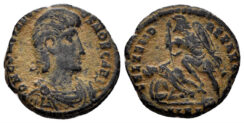 Constantius Gallus, Caesar. 351-354 AD. AE Half Centenionalis (2.62g, 17mm). Alexandria mint. RIC 81