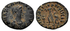 Arcadius. 383-408 AD. AE4 (0.82g, 13mm). Antioch mint. Struck 388-92 AD. RIC 67d