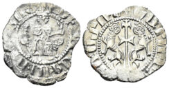 Kingdom of Cilician Armenia. Levon I. 1199-1219. AR Tram (2.69g, 22mm). Sis mint. AC 286