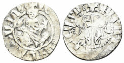 Kingdom of Cilician Armenia. Levon I. 1199-1219. AR Tram (2.86g, 22mm). Sis mint. AC 286