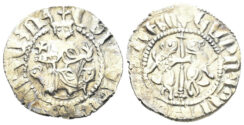 Kingdom of Cilician Armenia. Levon I. 1199-1219. AR Tram (3.00g, 22mm). Sis mint. AC 286