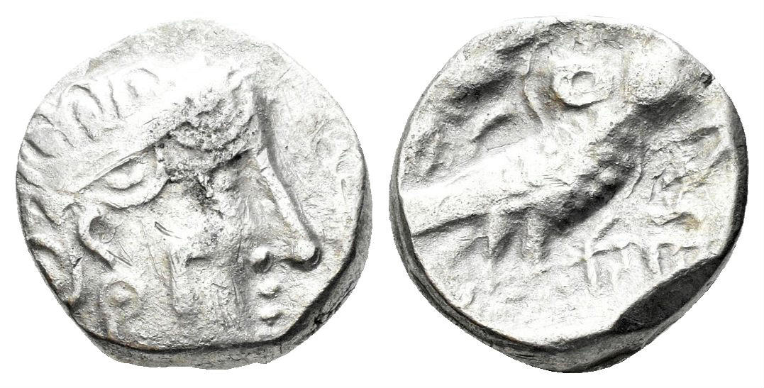 Arabia, Southern. Saba'. Late 4th–mid 2nd centuries BC. AR gms - Hemidrachm (2.29g, 13mm). Imitating Athens. Huth 175–7