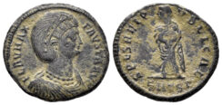 Fausta, Augusta. 324-326 AD. AE Follis (3.36g, 20mm). Thessalonica mint. Struck 326-8 AD. RIC 162