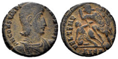 Constantius Gallus, Caesar. 351-354 AD. AE Half Centenionalis (2.73g, 16mm). Alexandria mint. RIC 81