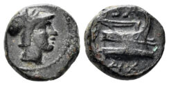 Macedonian Kingdom. Demetrios Poliorketes. 306-283 BC. AE 12mm (1.92g). Karian mint. Newell, Demetrios, 41