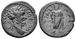 Lydia, Akrasos. Septimius Severus, 193-211 AD. AE 18mm (2.60g). SNG Copenhagen 8