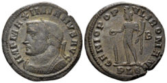 Maximianus I Herculius. 285-310 AD. AE Follis (10.39g, 28mm). Lugdunum mint. Struck 301-3 AD. RIC 113b