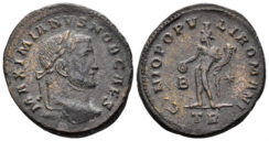 Galerius, as Caesar. 293-305 AD. AE Follis (10.64g, 27mm). Treveri mint. Struck 298/9 AD. RIC 357b
