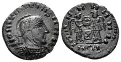Constantine I ‘the Great’. 307-337 AD. AE Follis (2.00g, 17.5mm). Balkan ‘barbaric’ issue. Imitating Siscia mint. Cf. RIC 53 (for prototype)