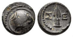 Pisidia, Selge. Circa 200-30 BC. AE 11mm (1.26g). SNG BN 1930-4