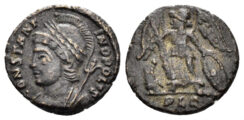 Commemorative Series. 330-354 AD. AE Follis (1.55g, 14mm). Contemporary imitation of a Constantinopolis type. Cf. RIC 241