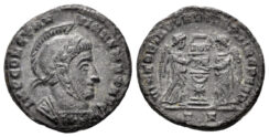 Constantine I ‘the Great’, 306-337 AD, AE Follis (2.49g, 17.5mm). Ticinum mint. Struck 318/9 AD. RIC 87