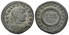 Licinius II, Caesar. 317-324 AD. AE Follis (3.14g, 20.5mm). Rome mint. Struck 321 AD. RIC 235