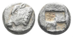 Ionia, Uncertain. Circa 550-500 BC. AR Obol(?) (0.91g, 8mm). cf. CNG E-518, lot 188