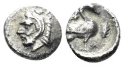 Kilikia, Mallos. Circa 440-390 BC. AR Obol (0.70g, 9mm). SNG Levante 163