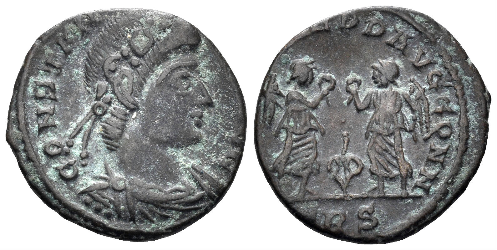Constans. 337-350 AD. AE4 (1.47g, 15mm). Treveri mint. Struck 347/8 AD. RIC 185