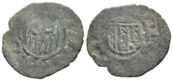 Italy, Sicilia (Regno). Alfonso I il Magnanimo (the Magnanimous). 1416-1458. Billon Denaro (0.55g, 15mm). Messina mint. Spahr 24