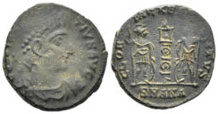 Constantius II. 337-361 AD. AE Follis (1.98g, 15.5mm). Antioch mint. Struck 337-41 AD. LRBC 1385