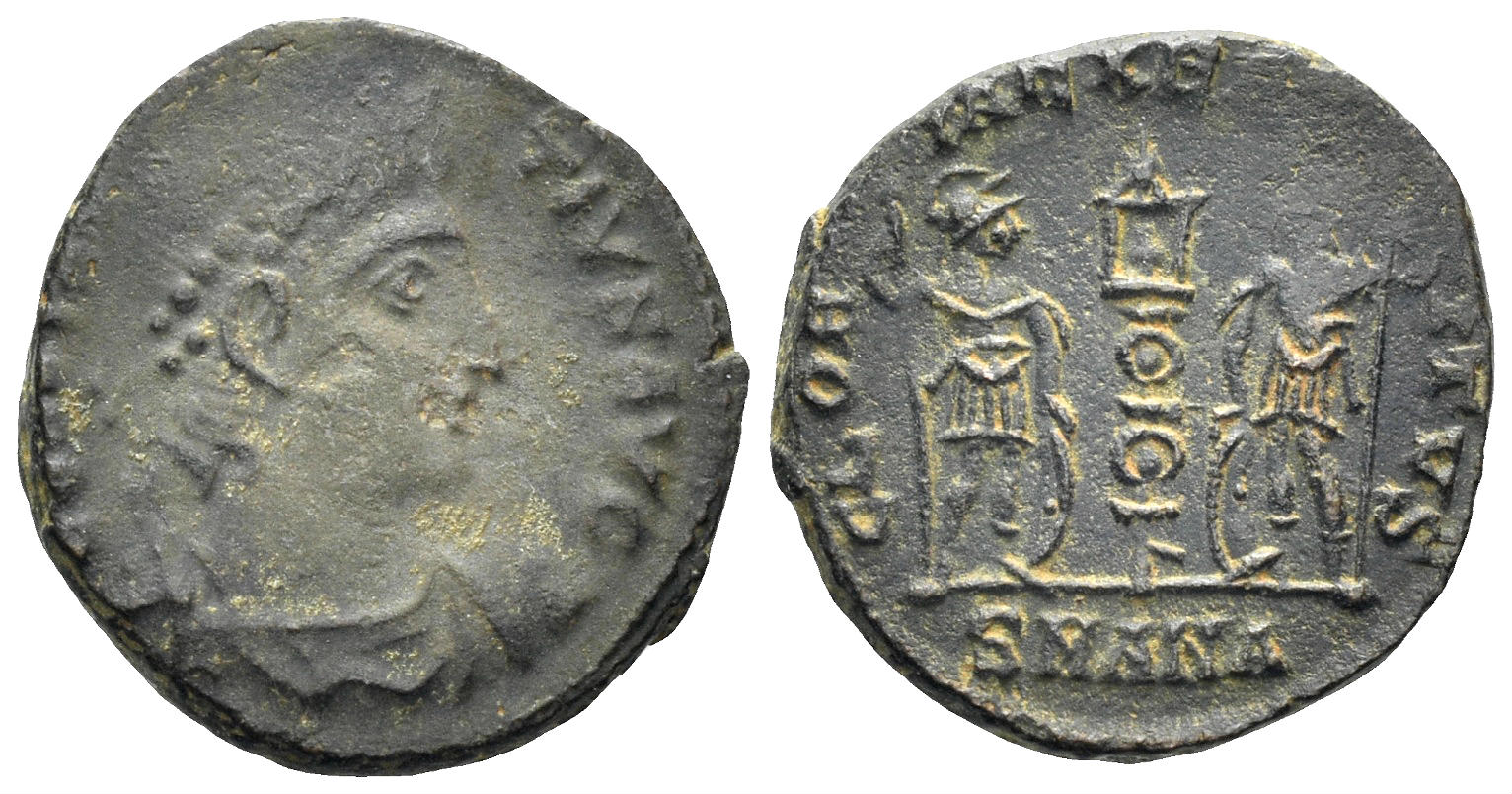 Constantius II. 337-361 AD. AE Follis (1.98g, 15.5mm). Antioch mint. Struck 337-41 AD. LRBC 1385