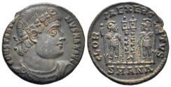 Constantine I ‘the Great’. 307-337 AD. AE Follis (2.22g, 17mm). Antioch mint. Struck 330-3 AD. RIC 85