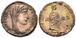 Divus Constantine I. Died 337 AD. AE4 (1.70g, 15.5mm). Cyzicus mint. Struck 347/8 AD. RIC 46