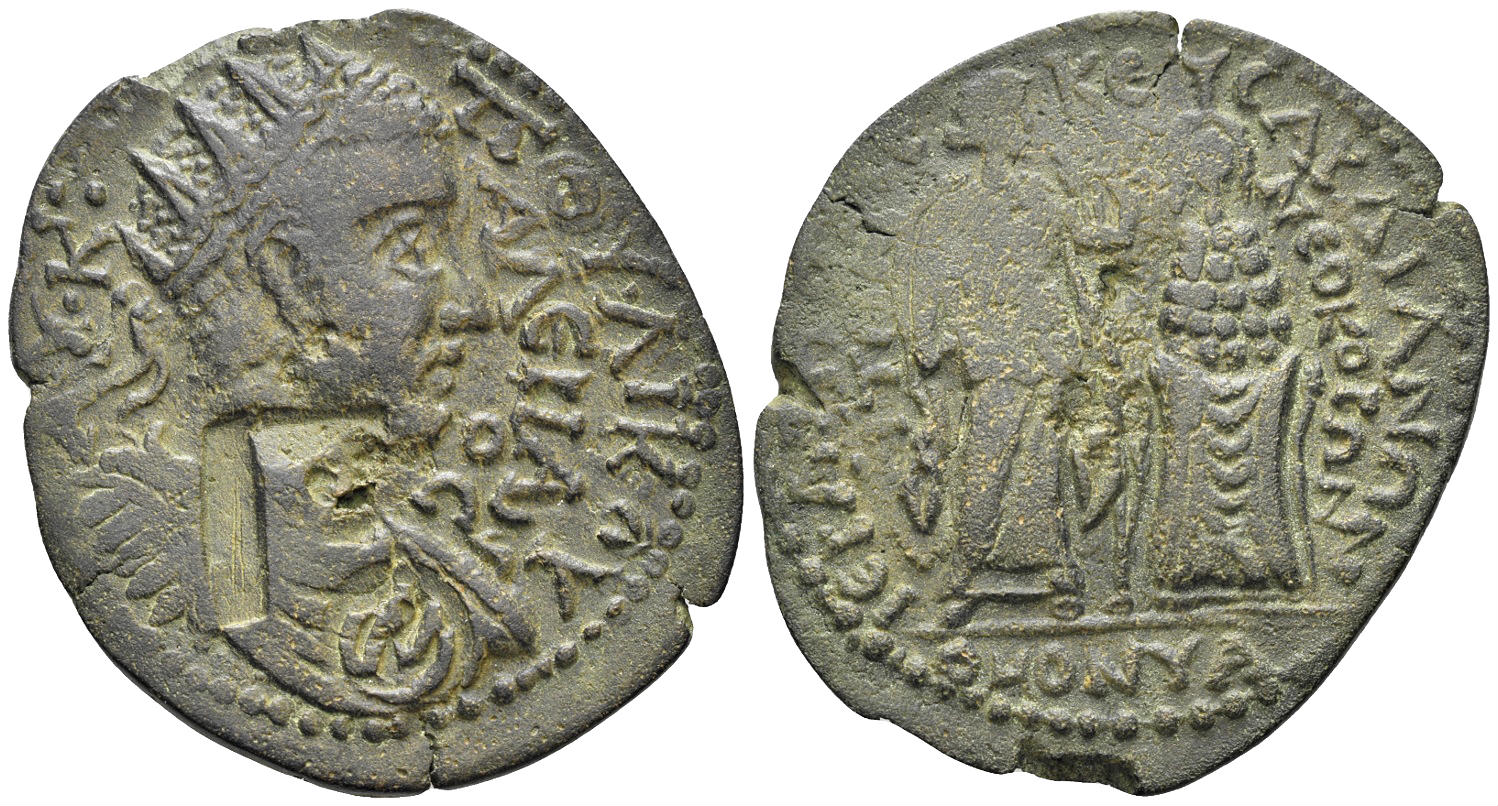 Phrygia, Hierapolis. Valerian I. 253-260 AD. AE 34mm (12.25g). Homonoia-issue with Sardeis. SNG v Aul 3668