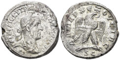 Seleucis and Pieria, Antioch. Trajan Decius. 249-251 AD. Billon Tetradrachm (12.10g, 26mm). Struck 250/1. RPC IX 1708