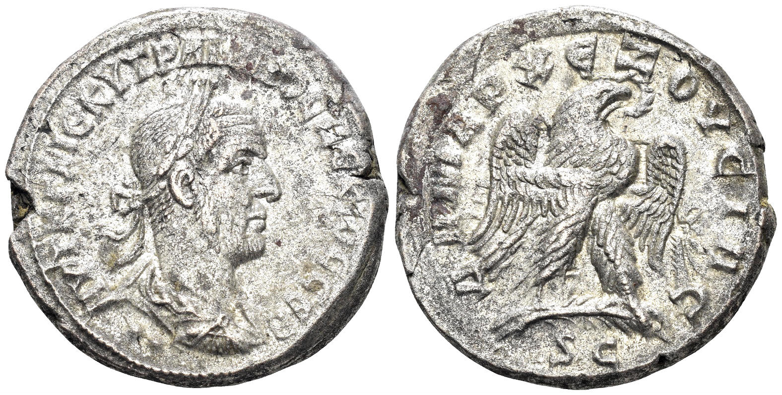 Seleucis and Pieria, Antioch. Trajan Decius. 249-251 AD. Billon Tetradrachm (12.10g, 26mm). Struck 250/1. RPC IX 1708