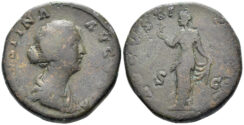 Faustina Junior, Augusta. 147-175 AD. Sestertius (22.60g, 30mm). Rome mint. Struck 145-61 AD. RIC 1371