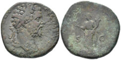 Septimius Severus. 193-211 AD. AE Sestertius (21.19g, 28mm). Rome mint. Struck 195 AD. RIC 692a