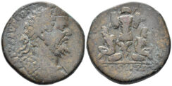 Septimius Severus. 193-211 AD. AE Sestertius (21.79g, 29mm). Rome mint. Struck 195 AD. RIC 690b