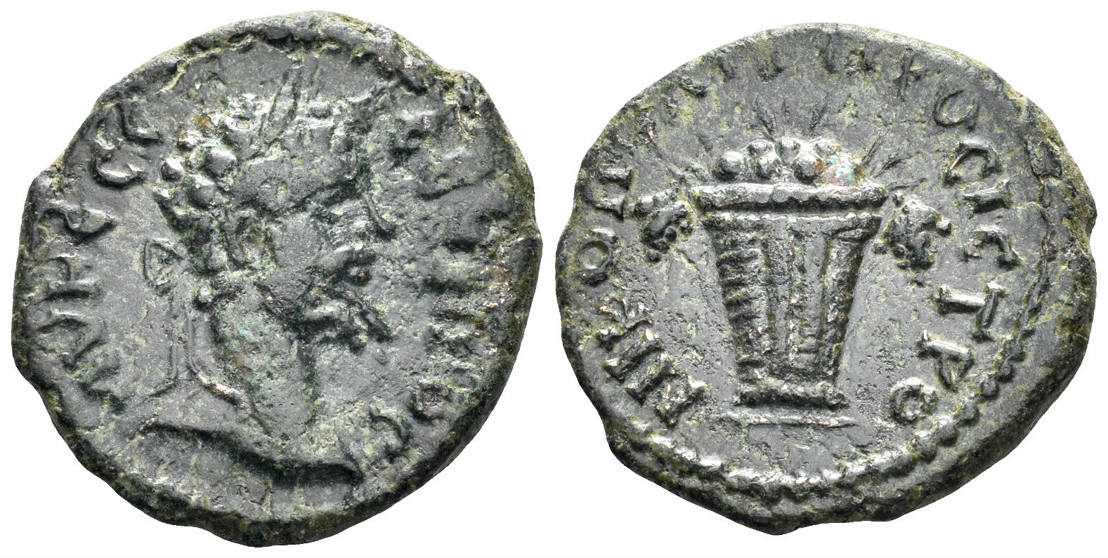Moesia Inferior, Nikopolis. Septimius Severus. 193-211 AD. AE 18mm (2.66g). Varbanov 2401 var.