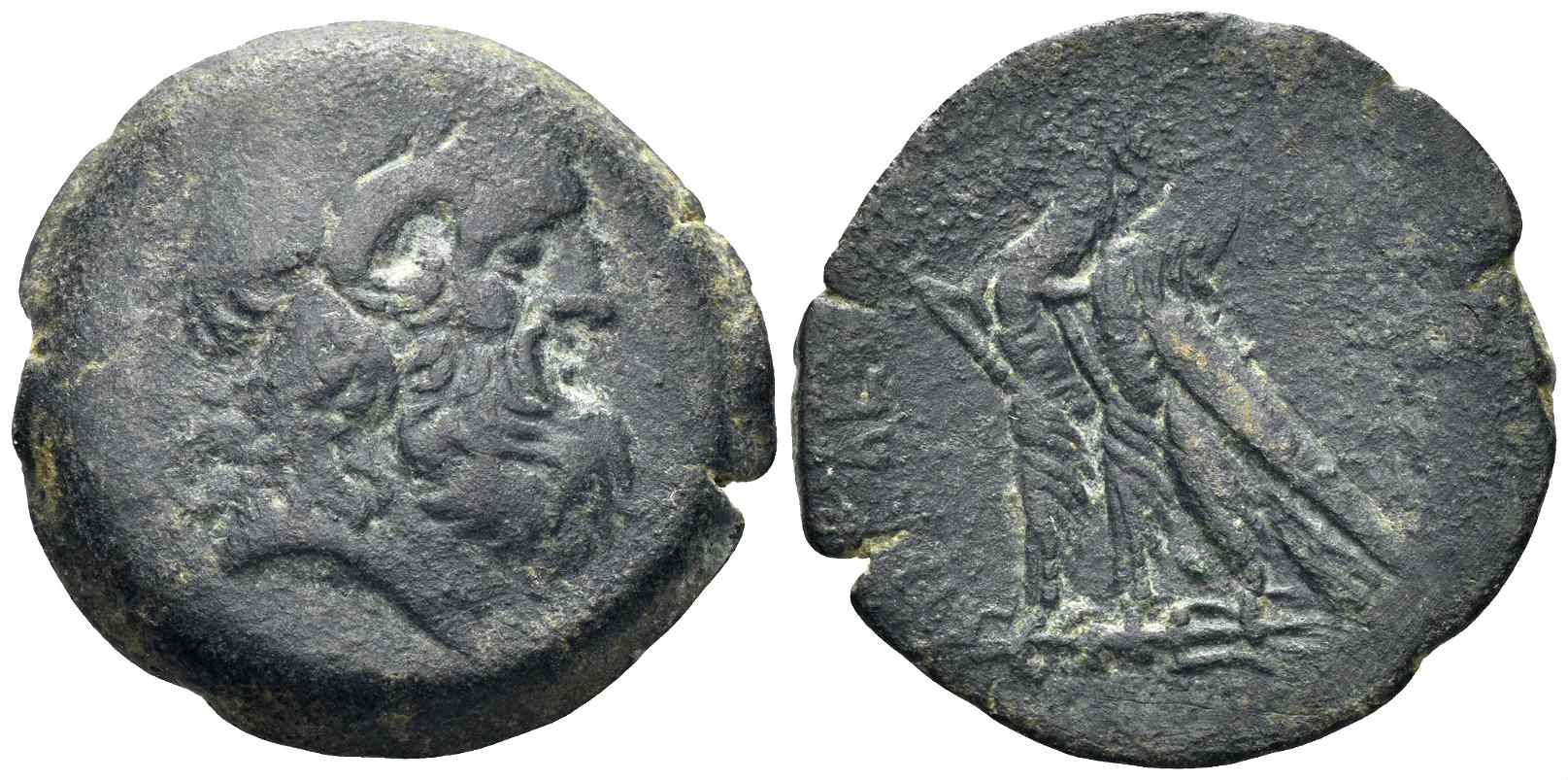 Ptolemaic Kingdom. Ptolemy IX to Ptolemy X. Late 2nd - early 1st centuries BC. AE mm (7.83g, 24mm). Uncertain mint on Cyprus. Svoronos 1712