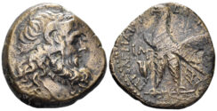 Ptolemaic Kingdom. Ptolemy VIII Euergetes. 145-116 BC. AE Hemiobol (7.61g, 23mm). Paphos mint. Dated CY 33 (136/5 BC). Svorons 1628