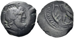 Ptolemaic Kingdom. Ptolemy X Alexander I & Kleopatra Berenike. 101-88 BC. AE Diobol(?) (6.44g, 26mm). Uncertain mint on Cyprus. Svoronos 1813