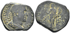 Philip I Arabs. 244-249 AD. AE Sestertius (17.38g, 28mm). Rome mint. Struck 247 AD. RIC 153a