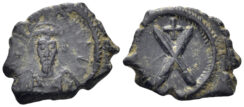 Phocas. 602-610. AE Decanummium (1.83g, 16mm). Constantinople mint. Struck 603(?)-610. SB 646