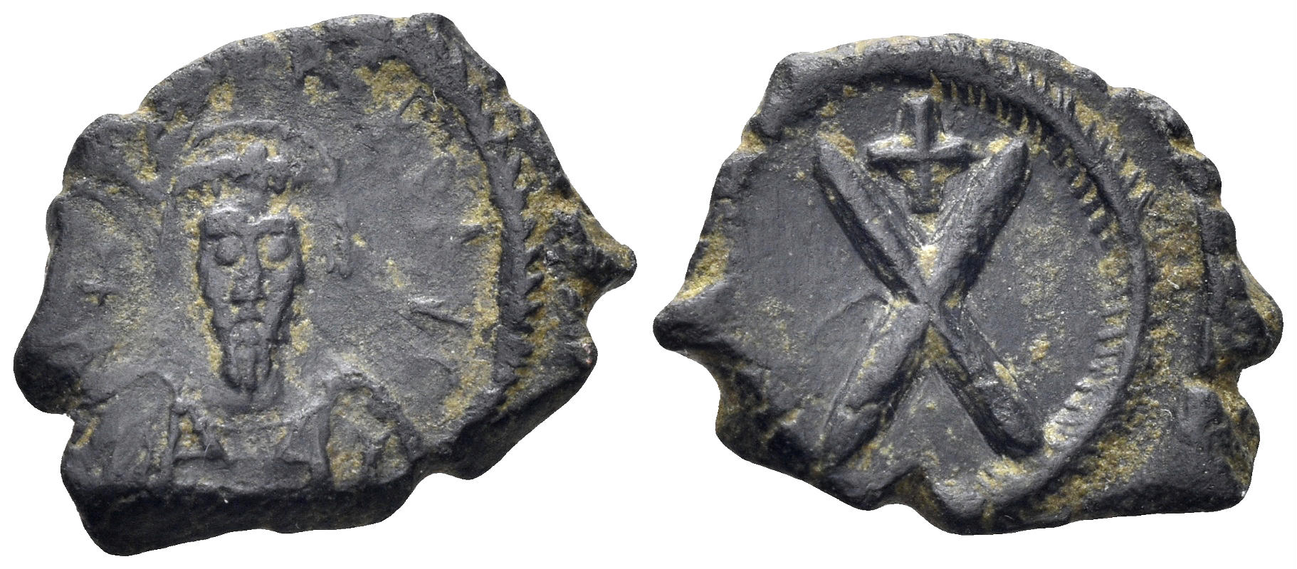 Phocas. 602-610. AE Decanummium (1.83g, 16mm). Constantinople mint. Struck 603(?)-610. SB 646
