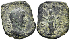 Trebonianus Gallus. 251-253 AD. AE Sestertius (13.66g, 30mm). Rome mint. Struck 251/2 AD. RIC 117a