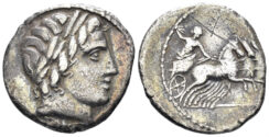 Anonymous. Circa 86 BC. AR Denarius (3.63g, 18mm). Rome mint. Crawford 350A/2