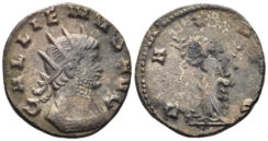 Gallienus. 253-268 AD. AE Antoninianus (3.24g, 19mm). Milan mint. Struck 264/5 AD. RIC 256 var.