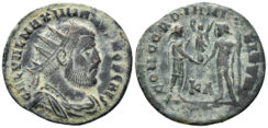 Maximianus I. 286-305 AD. AE Radiatus (2.66g, 21mm). Cyzicus mint. Struck 295-9 AD. RIC 16b