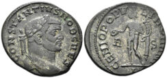 Constantius I Chlorus, as Caesar. 293-305 AD. AE Follis (9.73g, 27mm). Rome mint. Struck 297/8 AD. RIC 73a