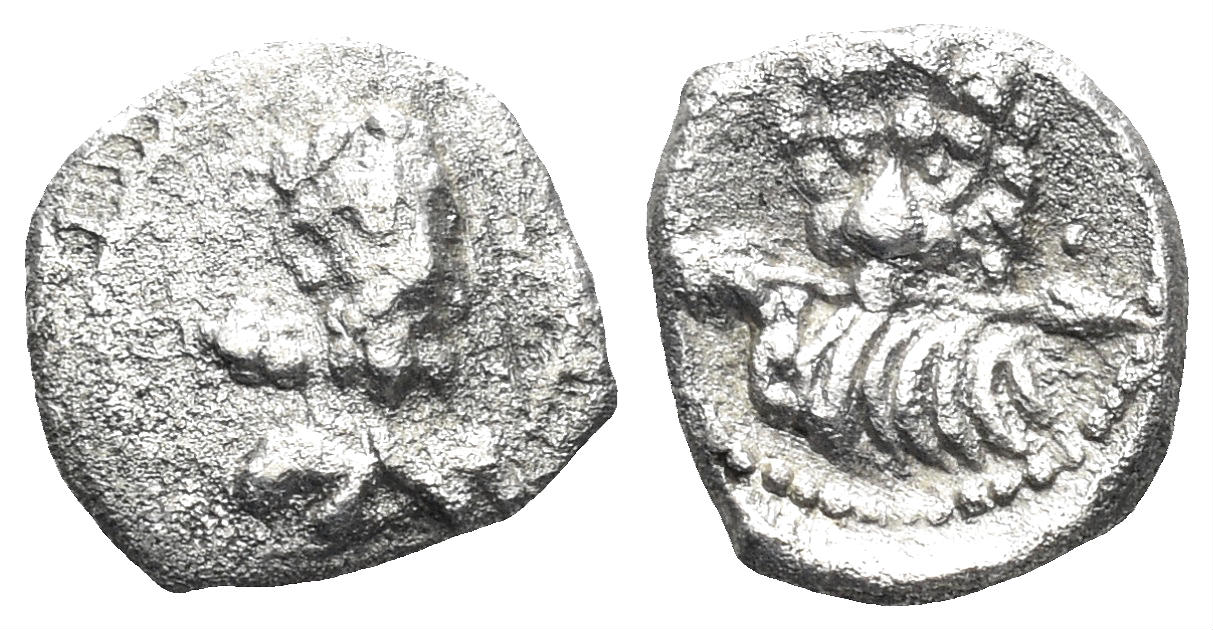 Kilikia, Uncertain. 4th century BC. AR Hemiobol (0.34g, 8mm). Cf. Goktürk 86-7 (Isaura Palaia)