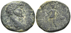 Judaea, Ascalon. Trajan.98-117 AD. AE 25mm (10.58g). Dated CY 211 (107/8 AD). RPC III 3978