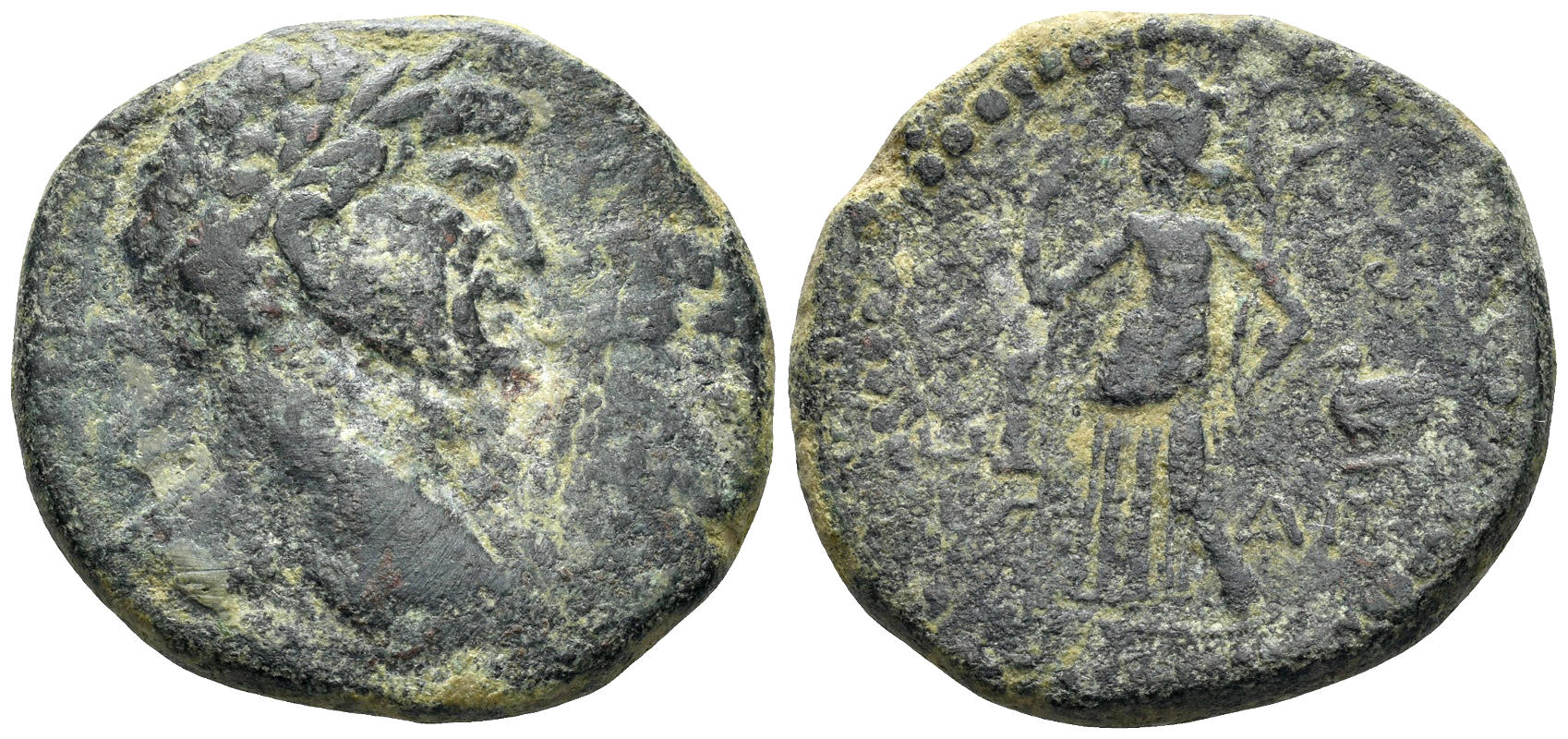Judaea, Ascalon. Trajan.98-117 AD. AE 25mm (10.58g). Dated CY 211 (107/8 AD). RPC III 3978